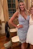 I loved this dress. I wasn't sure about the length, but it fit perfectly! I got the most comments on it. The top made my chest look a little saggy since I wore no bra, but I used double stick tape under and there were no issues. - Heather Y.