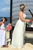 I never leave reviews, but this dress was perfect for my simple beach wedding! It was too long for me so I had it hemmed. I have a much smaller waist and chest compared to my hips and thighs. It is difficult to find dresses that fit well on top and have plenty of room on bottom. The adjustable straps were a huge plus! - Katherine H.