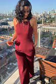 Wore this for the first time this past weekend for my sisters birthday bash and I felt super confident and sexy! I got so many compliments on this jumpsuit! The colour is beautiful, fit is fantastic, the material is thick and expensive looking and-HELLO! It has pockets!!!!! Any kind of going out outfit for a girl that has pockets is a BONUS!
A stick on bra for me is a must but, if you are smaller chested, you may feel as though you could go without! Length was perfect on me, even with heels!
Can't wait to wear it again! - Stephanie T.