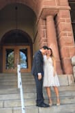 My husband and I had our courthouse ceremony over the weekend and this dress was perfect. The lace is beautiful and of high quality. There is also a second layer of material underneath that makes it feel a bit more structured and formal. The top fits tighter at the waist to give shape which I love. I would highly recommend as a casual wedding look or for a bridal shower/special event. - Tania H.