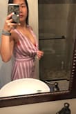 As you can see from my photos, the dress is very loose on the bust area and tight in the waist. I feel like this will be good for somebody who has a very big bust and small waist. It does not look good in person at all. I was very disappointed. I always wear size small from Lulus but not this dress. - Nadia N.