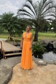I bought the dress for a wedding. I was worried about the quality, but I was pleasantly surprised because it did not look cheap. In contrast, the material is high quality. The color is perfect for summer and the design is unique. - Karen S.