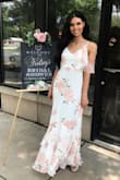 I wore this for my bridal shower and it was beautiful! So flowy and dreamy. It fit perfectly without any alterations. I did have to wear high wedges (maybe 4 inch?) so the dress didn't drag on the ground. It looked gorgeous! - Kelsey M.