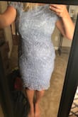 This dress was a great pick, but as the other reviews state... it runs small and the lace is not forgiving. Also you better have a partner to zip you up as it is near impossible to do on your own. I received many compliments and plan to wear it again (as long as the lace holds up) - Elise P.