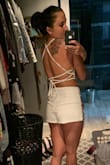I love this top. I wear it with the matching bottoms or different shorts to mix it up. Fits perfectly. - Ceren I.