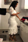 I love this dress! I bought it to wear for my small wedding ceremony. The lace details are perfect, & I love love love the sleeves. - Janeeka M.