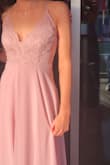 this dress was so cute and pretty!! I wore it to my school dance and got a lot of compliments on it throughout the night. my only complaint with this dress is I wish it were a little shorter as I had to get it tailored before the event as it came super long (I am 5'4). Overall, I would order the dress again as it was really cute and flattering and loved the color! - Soule R.