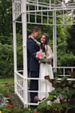 I got this dress for my courthouse wedding. At first I ordered the size small and was worried the waist would be too tight on me (I'm usually a size small or xs, but I'm 16 weeks pregnant so my tummy is a little bigger than normal) it turned out that the whole dress was too big. I returned the small and got the xs and the fit was almost perfect! I had to get the bottom hemmed because I'm short, and then I took up the shoulders a little because there was extra room in the armpits. After that it was almost perfect! The sleeves could have been a little tighter but they didn't hang off my arms or look bad. I have to say for the price and how quick it got delivered it was the perfect pick for my small wedding! - Stevie E.
