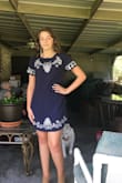 It's more beautiful on & in person! Fit excellent & got alotta compliments as well! They have beautiful clothes & love everything I've bought so far! Wonderful customer service as Well! Great ALL THE WAY AROUND. - Dorian J.