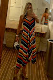 Loved this dress and received lots of compliments on it.  Added bonus, it is incredibly light and comfy for a summer night in Miami.  The back is adorable! - Julie P.