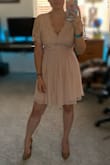 Perfect dress for my sister's bridal shower. Fits perfectly and is very comfortable. Looking forward to wearing it! - Sarah I.