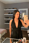 This jumpsuit is so beautiful and comfortable. I'm very short, so I took it to alterations to fix the length, but other then that it fits perfectly. - Elizabeth