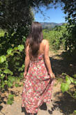 I got this dress for my trip to Napa, and it was perfect. Unfortunately there was only a medium available when I bought it, so it was a little looser than I would want it to be. It was still beautiful, fit great, and I got tons of compliments. - Sydney W.