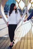 I loved this top. I had engagement photos in Chicago in the winter and last minute couldn't wear a dress, so I ended up wearing this top. I loved the photos since it was simple and classic! - Stephanie L.