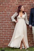 I bought this dress for my engagement shoot and it was perfect! They only had smalls available, and I was worried it wouldn't fit my chest. I'm glad I just went ahead and ordered the small because it fit PERFECT! The front is a little low but the Sexy Illusions by Victoria Secret Lightly Lined Demi bra is low enough that you can't see it and provided enough coverage where I didn't feel like I was going to fall out of the dress. I would HIGHLY recommend this dress for any photo shoot. It photographs so well and our pictures came out amazing.

Also, customer service at Lulus is fantastic! A button popped off the sleeve and I was worried the other ones would fall off too. I contacted CS and they were amazing and offered several solutions to fix the problem. - LAUREN T.