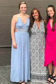 I ordered this dress in a medium and it was big in the chest area and there was too much material. I was hesitant in ordering a small since I'm so tall and I'm not a small, but I'm glad I did. The small fit perfectly. Without heels, it dragged on the floor a little. When I wore the dress with a 2" heel, it was off the floor. This dress complimented my curves in the best way! - Camryn D.