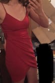 Super cute dress!!! I love that there are so many colors available. The diagonal piece of fabric is very slimming! - Rachel H.