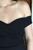 I was really happy with this dress. The straps don't slide around at all which I was initially worried about. Perfect cocktail dress. I'm small chested, but the neckline was very flattering on me! - Rachel H.