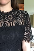 This dress fit fine, but I think it hit me at an awkward length. I ended up returning it because I didn't want to pay to have it tailored shorter, but that's just my personal style. Good quality and was as pictured online. - Rachel H.