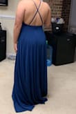 The dress fits great. The only thing is that it's super long. So if you are short you will have to get it hemmed. Other than the length everything else fits and looks great! 10/10. - Yenci R.