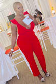 I love this red jumpsuit. I wore it to a summer fundraising social and I felt fabulous. It hugged my curves in all the right places. The jumper is very well made and the material was very nice. - Junia R.