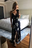Bought this dress for a wedding and I absolutely loved it! I will say that the wrap ties were a little confusing, but I was able to double it around me and tie it my own way. I'm 5'3" 115lbs and size 32D and ordered an XS and it fit perfectly! The straps are adjustable and the wrap is adjustable so it worked for me and the length was perfect since I'm shorter. Would recommend! - Brittany J.