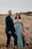 This dress was beautiful for my engagement pictures. I am very large busted and curvy so I had some trouble keeping my girls contained on the sides. I used fashion tape eventually to keep them in place because there really wasn't another undergarment that would have worked. I wouldn't have felt comfortable going out in this dress, the way my bust sat in it, but it was absolutely perfect for pictures! I think the problems that I had with it were due to my size up top and own my self consciousness, I would never stop anyone from buying this dress though! Even if they were as busty as me! - Tiffany F.