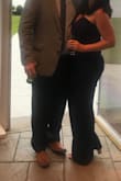 I wear a medium/large normally - I bought a large to be safe, but I had to have it taken in significantly! I also hemmed it to wear with 3 inch heel. Medium probably would have been perfect. I loved it overall! - Jillian L.