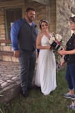 I ordered this dress the Monday before my wedding because the expensive dress I ordered just wasn't me. I cannot begin to tell you how beautiful this dress is and how elegant and simple it is on. I'm so glad I ordered, bought and said no to the original bridal gown. - Karena H.