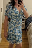 The print is a lot in person and the zipper gets stuck way too easily. However, it's flattering and unique and very quaint. I'm gonna keep it! (It's final sale so I have to!) - Julianne S.