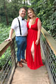 I used this as my wedding dress. My husband and and I eloped, and I wanted a nice breezy red dress and I loved this one. This dress runs a lot smaller than other dresses on this site. I ordered a large because that's what I have worn in the other dresses I ordered from here. I definitely needed to order an XL, and I thought about it before ordering because of the other reviews. It was very tight on my back, and I didn't like that at all but it it fit beautifully everywhere else.
Order a size up in this one. - Katherine W.