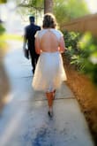 I can't even begin to say how much I LOVED this dress for my wedding. It did run a little large especially in the shoulders. I had it altered to adjust and cups sewn in. I have received so many compliments. It's a perfect dress for a simple Vegas elopement. - Rachael W.