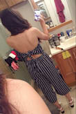 This jumpsuit is super cute. It's light and has flowy legs. 9/10 recommend. And it has POCKETS. I didn't immediately fall in love with but I do think it's amazing. It definitely looks better in person than in pictures. If you have a curvier body and bigger boobs, I think this jumpsuit will fit you nicely. I personally think it looks better with a high ponytail/bun updo, however, it also looks nice with your hair down.  I was able to wear a strapless bra with this jumper and tied it so you can't see the straps. The top does have an elastic so it doesn't fall off. Overall, cute winery vibes jumpsuit. p.s. my shoes are also from Lulus. - Daisy V.