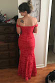 I literally could not wait to try this dress on, then I made my husband take pics of me (excuse my weird face) so I could send it to all my girlfriends. Can't wait to wear this! - Emily B.
