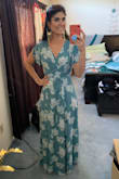 This dress was perfect for the wedding I attended. Note: Careful with the wind!! I stepped out of my car and the wind came and I may have flashed a few people (haha). Anyway, the wrap is so comfortable and flattering. I received many compliments!! Might have to get another in a different color!!! Love! - Lisa H.