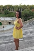 Awesome dress!!! I recieved many compliments. Super great for busty women like myself. I'm a 34G bra size and it was very comfortable to wear. I ordered a L and wore a strapless bra with it. Although it did fit well, a M would've been perfect. Be sure to wear boy shorts underneath because on a windy day, you will experience the Marilyn Monroe effect. - Janderie G.