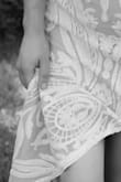 I ordered this dress for a wedding anniversary photoshoot and it didn't disappoint. As a petite I had to get the length adjusted to avoid stepping on it, but the waist hit just at the right place and was super flattering. Sharing some closeups of the details. - Mimi H.