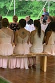 This is one of my favorite dresses I've had. I wore it as a bridesmaid dress. I'm usually in between a small and extra small at Lulus, but I'm glad I got the extra small because the body fit was perfect. It is very long, even with heels, and I had cups put in (which wasn't necessary, just a personal preference). - Shannon M.