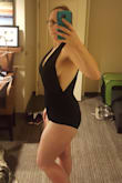 I've been on the hunt for a sexy black one piece for ages. I have a longer torso so one piece suites typically look off on me. That's not the case with this one. It fits perfectly. I love the modest bottom with the sexy top. It's sexy without being too revealing and everything stayed in place. Perfect for a day by the water with the family. - Lacie G.