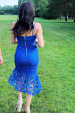 I originally ordered this dress is an XS, but it was too tight, so I got a S and it fit much better. I loved this dress and got so many compliments. - Lisa S.