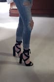 These shoes are soooo cute! I'm a 6.5. I read other people saying they run a little big, so I was afraid to order the 7 and waited for the 6.5 to come back in stock. I think they run true to size. In fact I might have even preferred the 7! When you go down the stairs the string does loosen causing it to fall down, but the shoe is super cute. Not the most comfortable. Definitely want to order in more colors. - Katy H.
