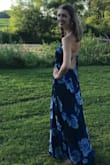 I got a ton of compliments on this dress! The back is fun, the print is beautiful, and the flowy skirt has a very romantic feel. Plus it was long enough which is hard for me! - Sarah K.