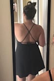 I bought this for a wedding in Vegas. It's a great amount of cute, coverage with a little bit of sexy with the open back. It's great for both the wedding and then inevitably going out after - Katie H.