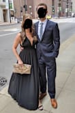 This dress is incredible. Bought to wear to a downtown Chicago wedding. Received sooo many compliments. I did have to hem the bottom since I'm 5'3" but it wasn't a big deal! The dress is beautifully made and I was so comfortable all night! Didn't have to wear a bra and had room for a food baby. ;) If you are questioning sizing, definitely get the size that matches your upper body and waste, because there is plenty room for hips. Get this dress, you won't regret it! - Natalie G.