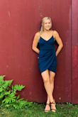 I loved this dress! I wore it to an outdoor wedding on the hottest day so far, 98°, it held up amazing; didn't wrinkle, stretch out, or show sweat at all! The fit was perfect, comfortable and good material. Would 100% order a second one in another color. - Brooke B.
