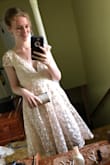 This dress was absolutely perfect for my bridal shower tea! The open back was stunning. I got so many compliments. The material is really good quality as well! The top was a bit big, but that because I'm only a B cup. It still worked and was gorgeous! So worth the money. - Katherine R.