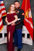 I wore this for the Marine Corps Ball and I got so many compliments it was great! The dress fit perfectly and the fabric was just stretchy enough that it slid on easy but wasn't so much that it got large or bunched up. Zipper worked great. I kept it and would definitely wear it again. - Dianna S.