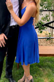 This was the perfect dress for a cocktail wedding in July. LOVE that it's adjustable, and you don't have to wear a bra because the material around the bust is thick enough. It does wrinkle easily and it's a bit low-cut, but for less busty girls that shouldn't be a problem. - Amanda F.