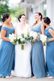 I wore a beautiful white dress from Lulus as well as these blue shoes on my wedding day!! - Melissa A.
