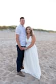 I got this dress for my engagement video. I absolutely loved it and got a lot of compliments on it, but it was long on me at 5'3" with no heels. - AnnaMarie B.